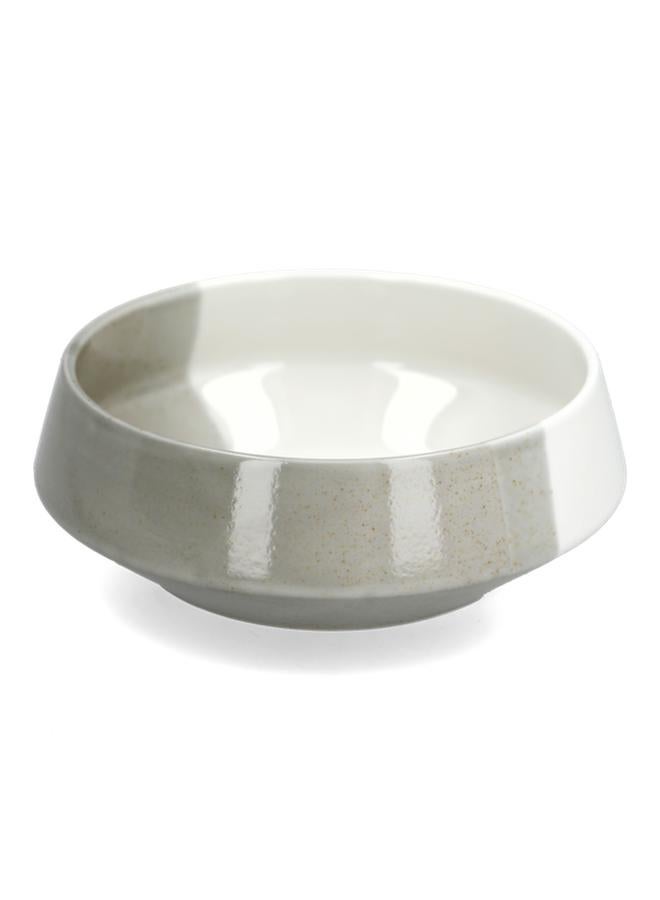 Easy Life Two-Toned Durable Round Soup Bowl Beige and White 16.5cm R2861#DBEI - Image 1