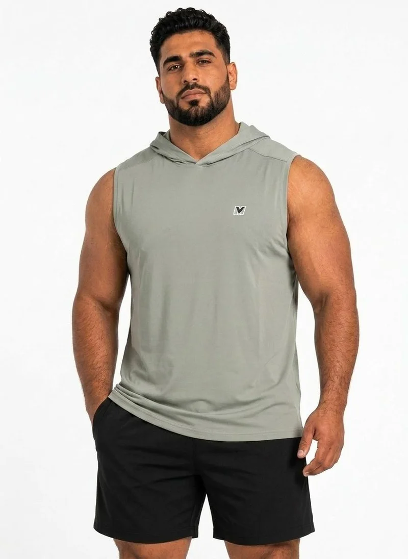 Men's Training Hooded Tank Top Grey
