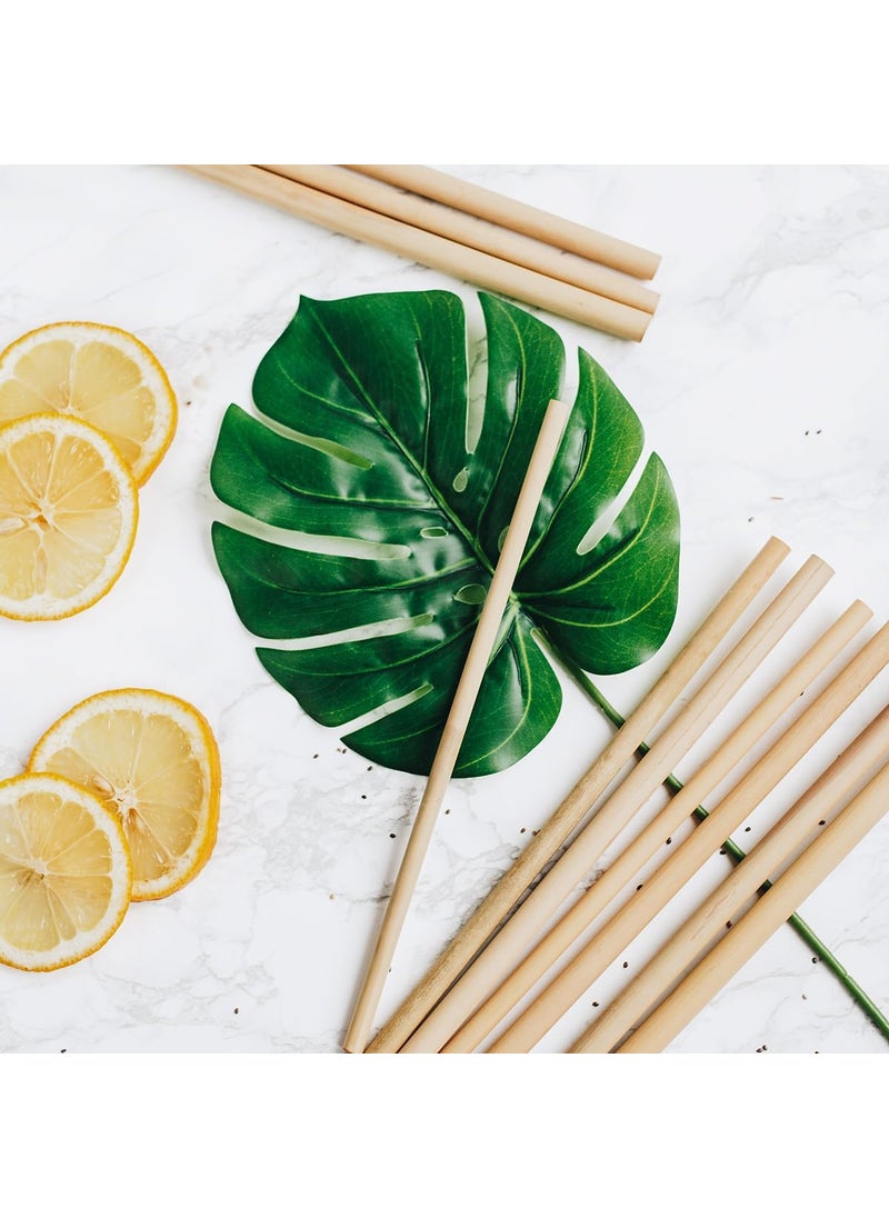 Bambaw Bambaw Reusable Bamboo Straws  Eco Friendly with Straw Cleaner Brush  Pouch Pack of 6  87  - Image 3