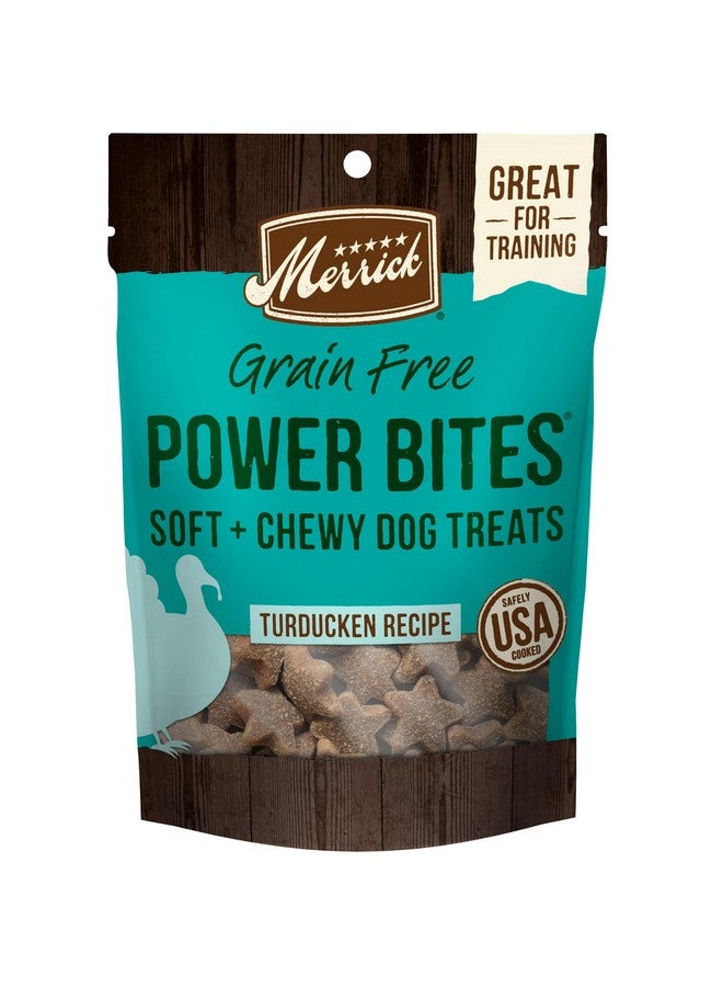 ميريك وجبات ميريك باور بايتس الطبيعية الناعمة والمضغوطة للكلاب، مصنوعة من لحم حقيقي، خالية من الحبوب، وصفة ديك رومي حقيقي - كيس 6 أونصات - Image 1