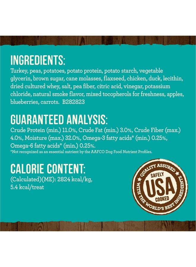 ميريك وجبات ميريك باور بايتس الطبيعية الناعمة والمضغوطة للكلاب، مصنوعة من لحم حقيقي، خالية من الحبوب، وصفة ديك رومي حقيقي - كيس 6 أونصات - Image 5