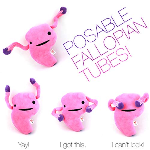 I Heart Guts Uterus Plush - Get a Womb - Soft & Cuddly Plush Uterus Pillow, Educational Stuffed Animals for Gynecology Residents, Obstetricians, Med Students, Endometriosis Gifts - Image 3