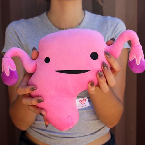 I Heart Guts Uterus Plush - Get a Womb - Soft & Cuddly Plush Uterus Pillow, Educational Stuffed Animals for Gynecology Residents, Obstetricians, Med Students, Endometriosis Gifts - Image 4