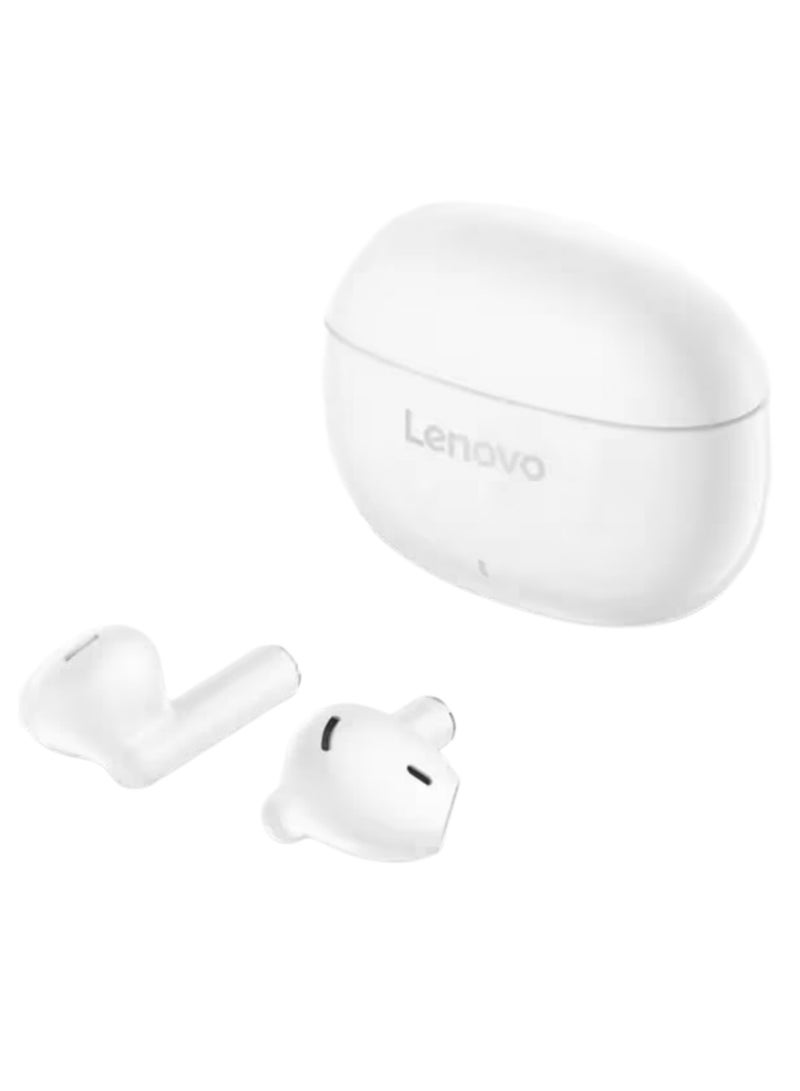 Lenovo E310 True Wireless Stereo Earbuds, Bluetooth 5.3, 13mm Drivers, AI Call Noise Reduction, 20 Hours Playtime, USB-C Charging, Lightweight - White, with 1-Year Replacement Warranty White - Image 2