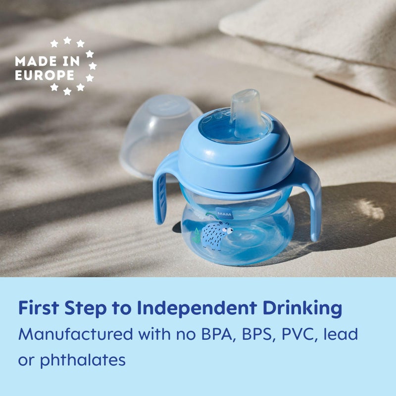 MAM Starter Cup (1 Count), MAM Sippy Cup, Drinking Cup with Extra-Soft Spill-Free Spout and Non-Slip Handles, for Girls 4+ Months, Five Ounces, Pink - Image 2