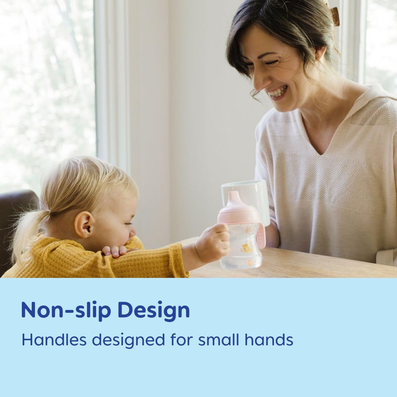 MAM Starter Cup (1 Count), MAM Sippy Cup, Drinking Cup with Extra-Soft Spill-Free Spout and Non-Slip Handles, for Girls 4+ Months, Five Ounces, Pink - Image 5