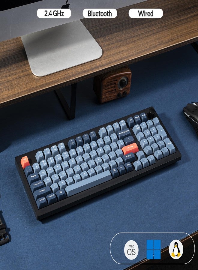 Keychron V5 Max Custom Wireless Mechanical Gaming Keyboard with Numeric Keypad, 96% Layout QMK/VIA 2.4GHz/Bluetooth 5.1/Wired, Gateron Red Switch Backlit RGB for Mac - Image 4