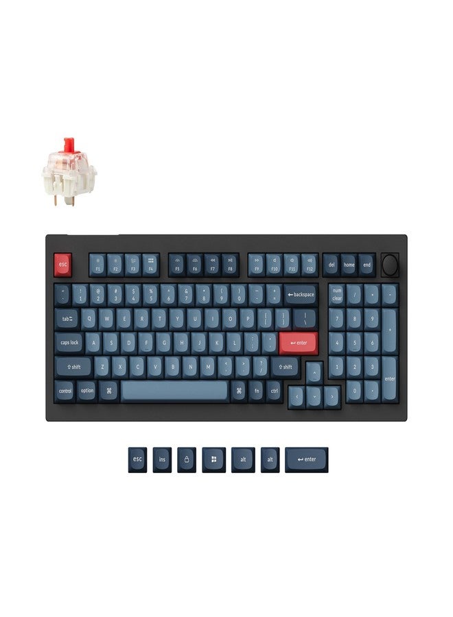 Keychron V5 Max Custom Wireless Mechanical Gaming Keyboard with Numeric Keypad, 96% Layout QMK/VIA 2.4GHz/Bluetooth 5.1/Wired, Gateron Red Switch Backlit RGB for Mac - Image 1