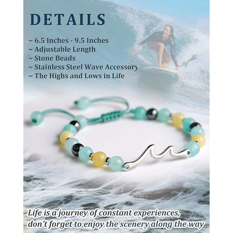 Tarsus Inspirational Gifts for Women Men, Through The Waves of Life, Life is Tough but so are You, Encouragement Bracelet Thoughtful Gifts for Friend Sister Coworker... - Image 4