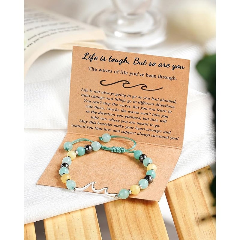 Tarsus Inspirational Gifts for Women Men, Through The Waves of Life, Life is Tough but so are You, Encouragement Bracelet Thoughtful Gifts for Friend Sister Coworker... - Image 5