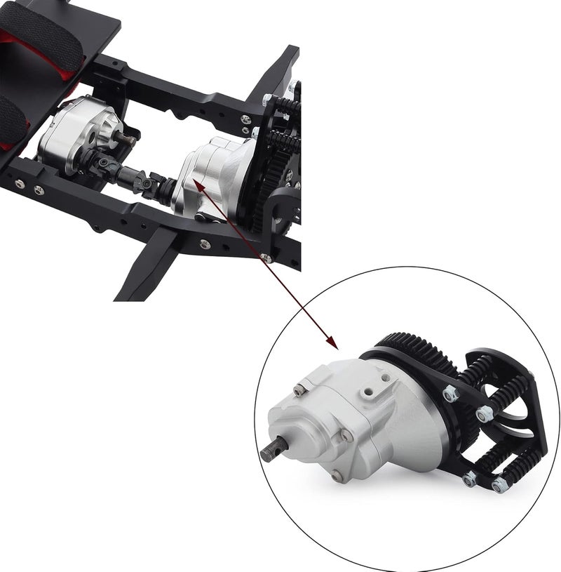 AMK علبة تروس معدنية D90 ذات سرعة واحدة مع محرك قابل للتعديل لسيارة 110 RC كراولر RC4WD جيلاندي II FJ40 G2 D110 ديفندر TF2 - Image 3