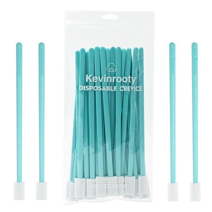 30PCS CREVICE CLEANING BRUSH TOOL KIT DISPOSABLE TOILET BRUSH SEAT CLEANER BLUE