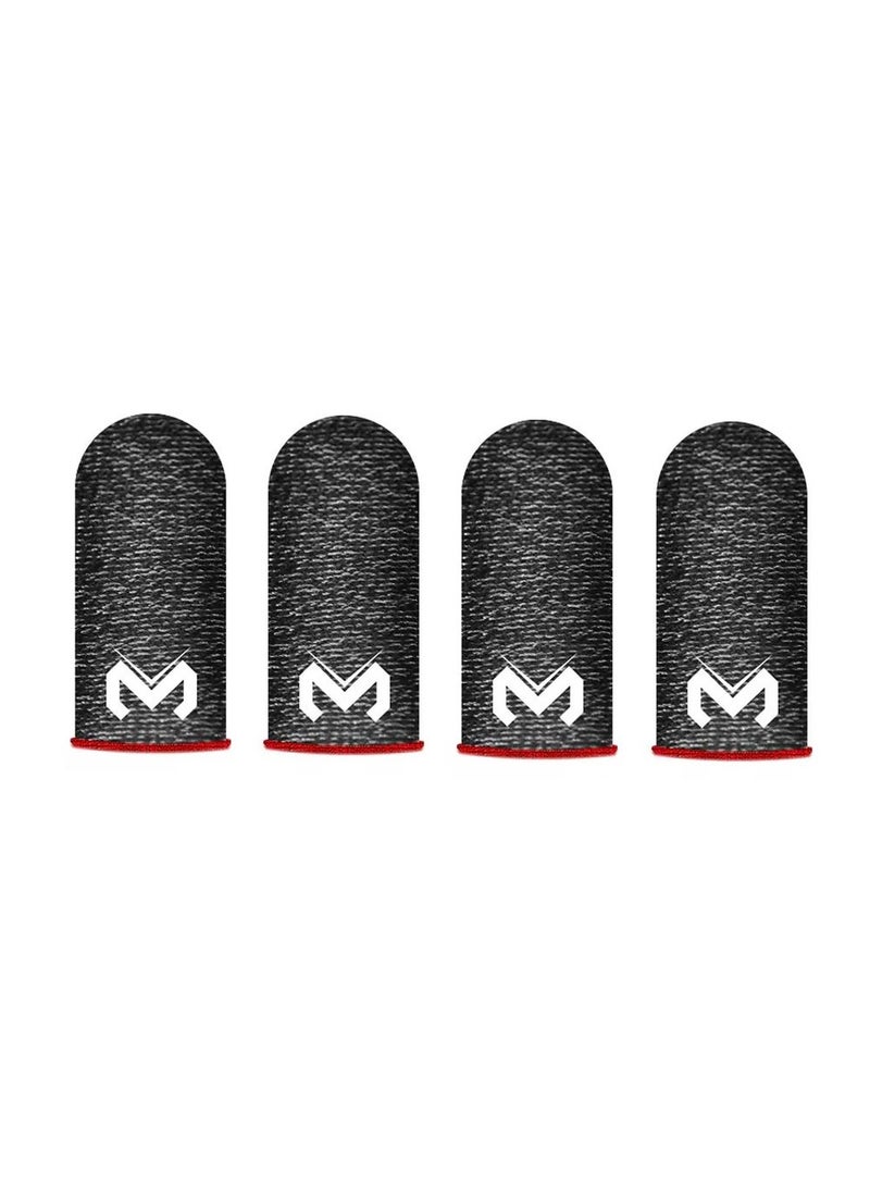 MEMO 4 FS01 Gaming Finger Sleeves – Anti-Sweat, High Sensitivity Touch Screen Fingertips, Anti-Slip & Breathable for Smooth Mobile Gaming Control – Compatible with iPhone, iPad, RedMagic, Samsung – Ideal for PUBG, COD & FPS Gaming (2 Pair - 4 PCS) - Image 1