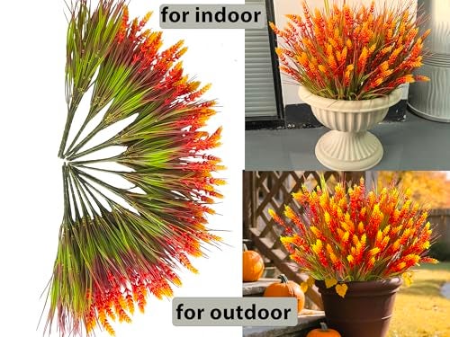 TSTWETO Artificial Plants Outdoor, 20 Pcs Fake Mums Flowers UV Resistant Outdoor Plants, Artificial Fall Flowers Plastic Faux Plants Shrubs for Home Porch Garden Yard Window Box - Image 4