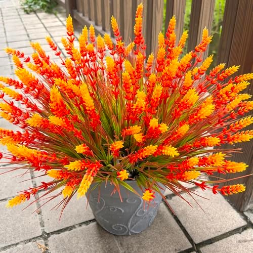 TSTWETO Artificial Plants Outdoor, 20 Pcs Fake Mums Flowers UV Resistant Outdoor Plants, Artificial Fall Flowers Plastic Faux Plants Shrubs for Home Porch Garden Yard Window Box - Image 3