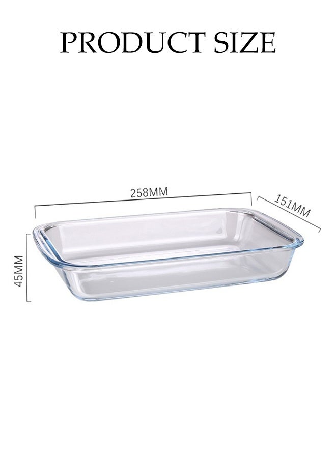 DUNISO Glass Baking Dish for Oven, Single Serving Glass Pan for Cooking, Multi-functional Small Casserole Dish, Rectangular Baking Pan, Heat Resistant Oven Bakeware (1L) - Image 2