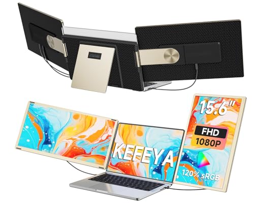 KEFEYA Laptop Screen Extender 156 FHD 1080P Portable Triple Monitor for Laptops 13173 120 sRGB 235 Rotation Detachable Laptop Monitor Extender for WindowsMacDexChromeSurface Plug n Play - Image 1