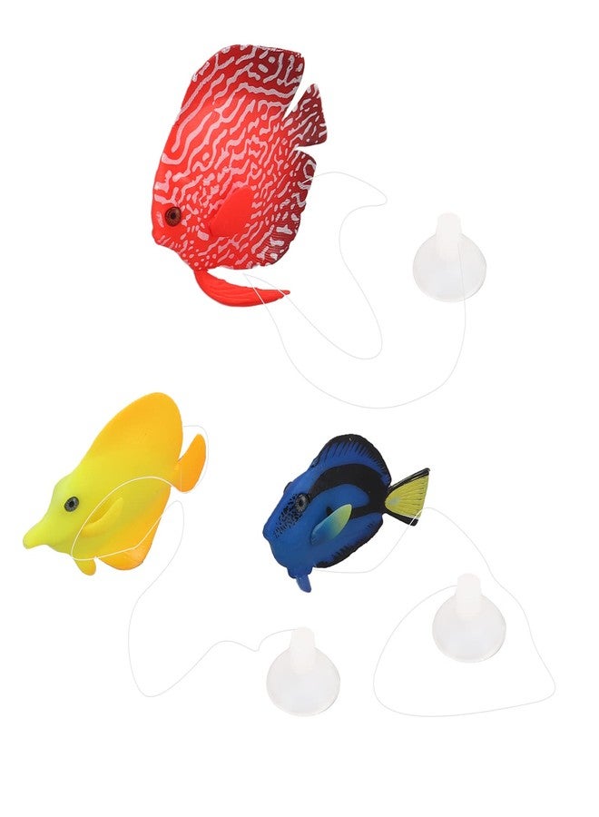 Restokki 3Pcs Artificial Glowing Fish 3 Styles Colorful Fake Fish Floating Clownfish Aquarium Artificial Fish Decor for Fish Tank - Image 2
