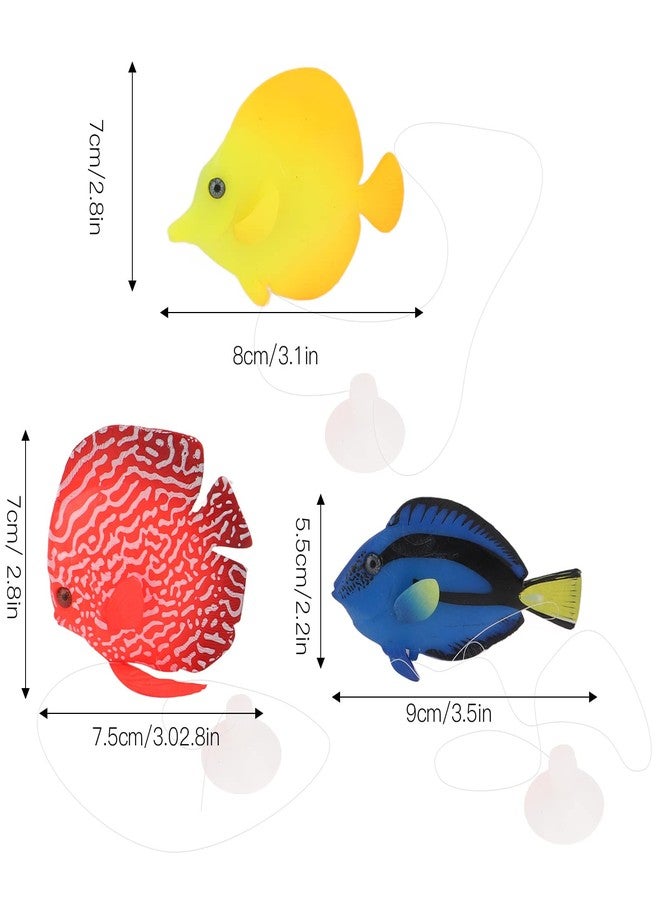 Restokki 3Pcs Artificial Glowing Fish 3 Styles Colorful Fake Fish Floating Clownfish Aquarium Artificial Fish Decor for Fish Tank - Image 3