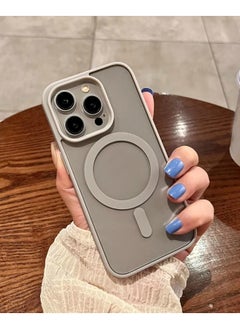 Exotic iPhone 15 Pro Max Magsafe Transparent with Natural Titanium Bumper Case - N52 Stronger Magnets - Shockproof Military-Grade Protection  - Image 2