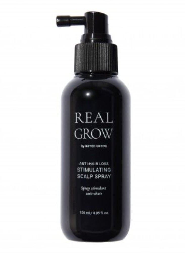 Rated Green Real Grow Anti Hair Loss Stimulating Scalp Spray - Thinning Hair 120ml - Image 1