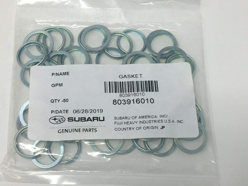 Subaru 2011 to 2021 Oil Pan Crush Washers 16mm 803916010 Genuine Plug Lot of 12 - Image 2