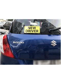 New Driver Car Sign Vinyl Sticker, Large Text, Highly Reflective Caution Sticker for Beginner New Car SUV Van Drivers (Large 11x23cm) - pzsku/Z8DE279FD997F3F8AF322Z/45/_/1708531536/2a19a803-f412-4693-a186-dca67b5e4056