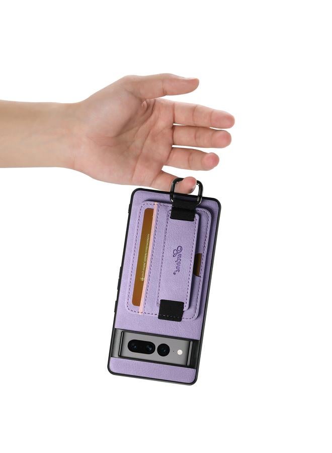 Suteni Case For Google Pixel 7a H13 Litchi Leather Wrist Strap Wallet Back Phone Case - Image 5