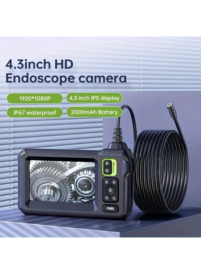 Green 8mm Single Lens 4 3 Inch IPS LCD Industrial Endoscope IP67 Waterproof Camera - Image 2