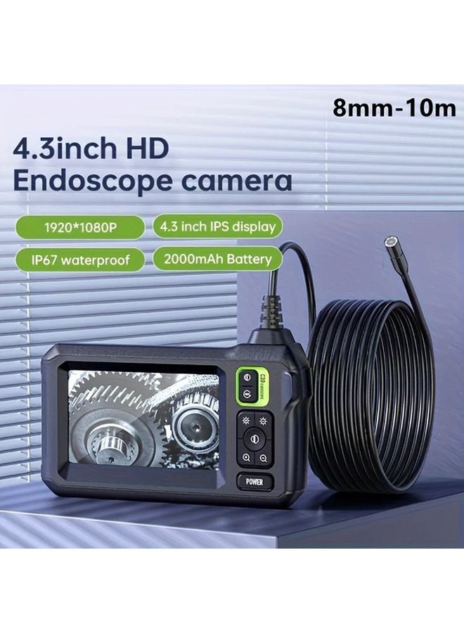 Green 8mm Single Lens 4 3 Inch IPS LCD Industrial Endoscope IP67 Waterproof Camera - Image 1