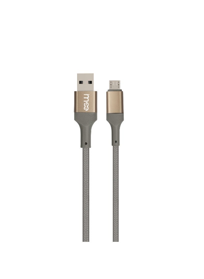 آیمی كابل شحن سريع IMEE Plus IM-DC101 Micro USB بطول 1.2 متر، شحن سريع 3 أمبير، نقل بيانات عالي السرعة 480 ميجابت في الثانية، كابل متين مضفر من النايلون مانع للتشابك، موصلات معدنية قوية، متوافق مع الهواتف الذكية، بنوك الطاقة، أساور الرقبة، ومكبرات الصوت - Image 1