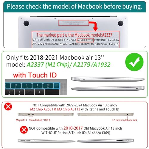CISSOOK Creative Bulb Hard Shell Case for MacBook Air 13 inch A2337 M1 A2179 A1932 with Touch ID 2021-2018 Release, Plastic Hard Shell Cover with Keyboard Cover for MacBook Air 13 with Retina Display - Image 2