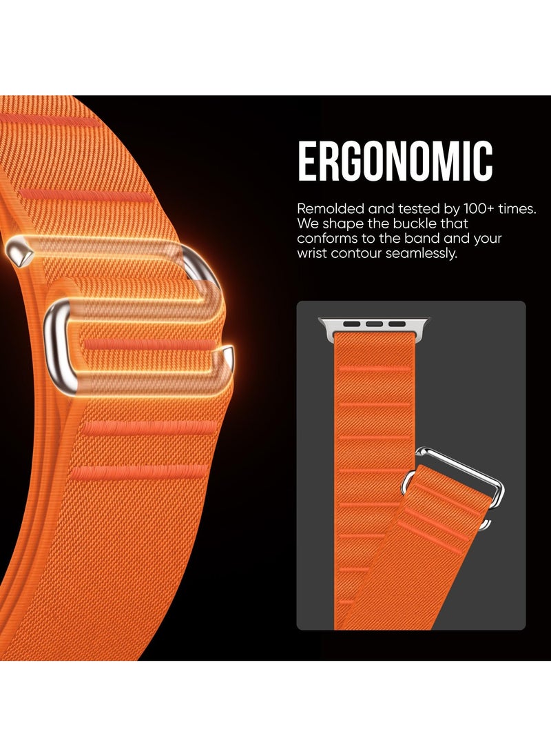 Sport Durable Rugged Watch Band Designed for Apple Watch Ultra 1/2 49mm 45mm 44mm 42mm, Soft Stretchy Nylon Loop Strap with S-Hook for iwatch Series 9 8 7 6 5 4 3 2 1 SE