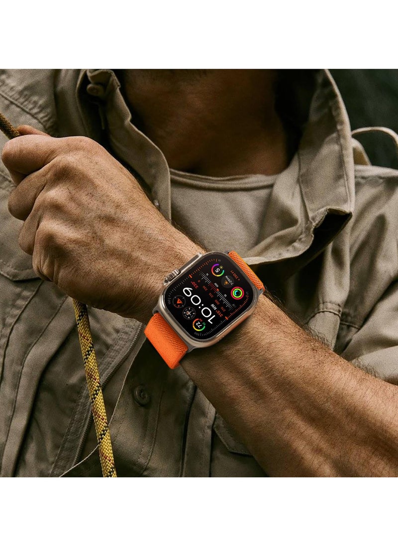 Sport Durable Rugged Watch Band Designed for Apple Watch Ultra 1/2 49mm 45mm 44mm 42mm, Soft Stretchy Nylon Loop Strap with S-Hook for iwatch Series 9 8 7 6 5 4 3 2 1 SE