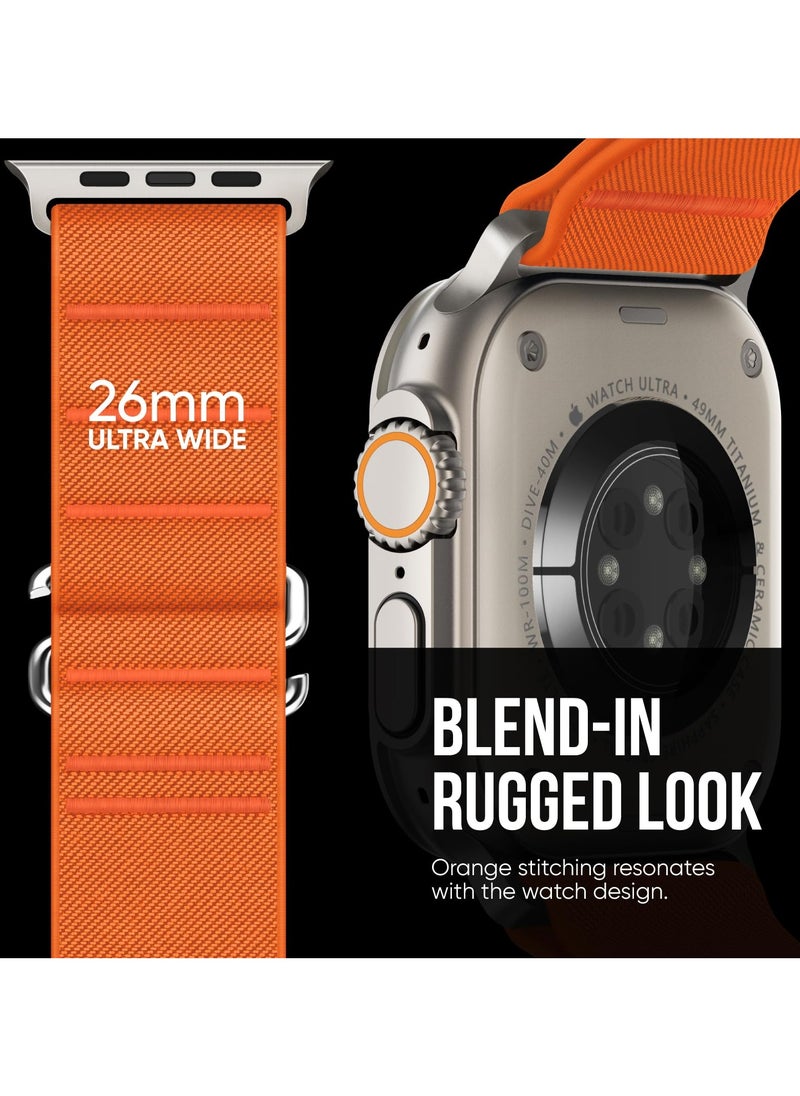 Sport Durable Rugged Watch Band Designed for Apple Watch Ultra 1/2 49mm 45mm 44mm 42mm, Soft Stretchy Nylon Loop Strap with S-Hook for iwatch Series 9 8 7 6 5 4 3 2 1 SE