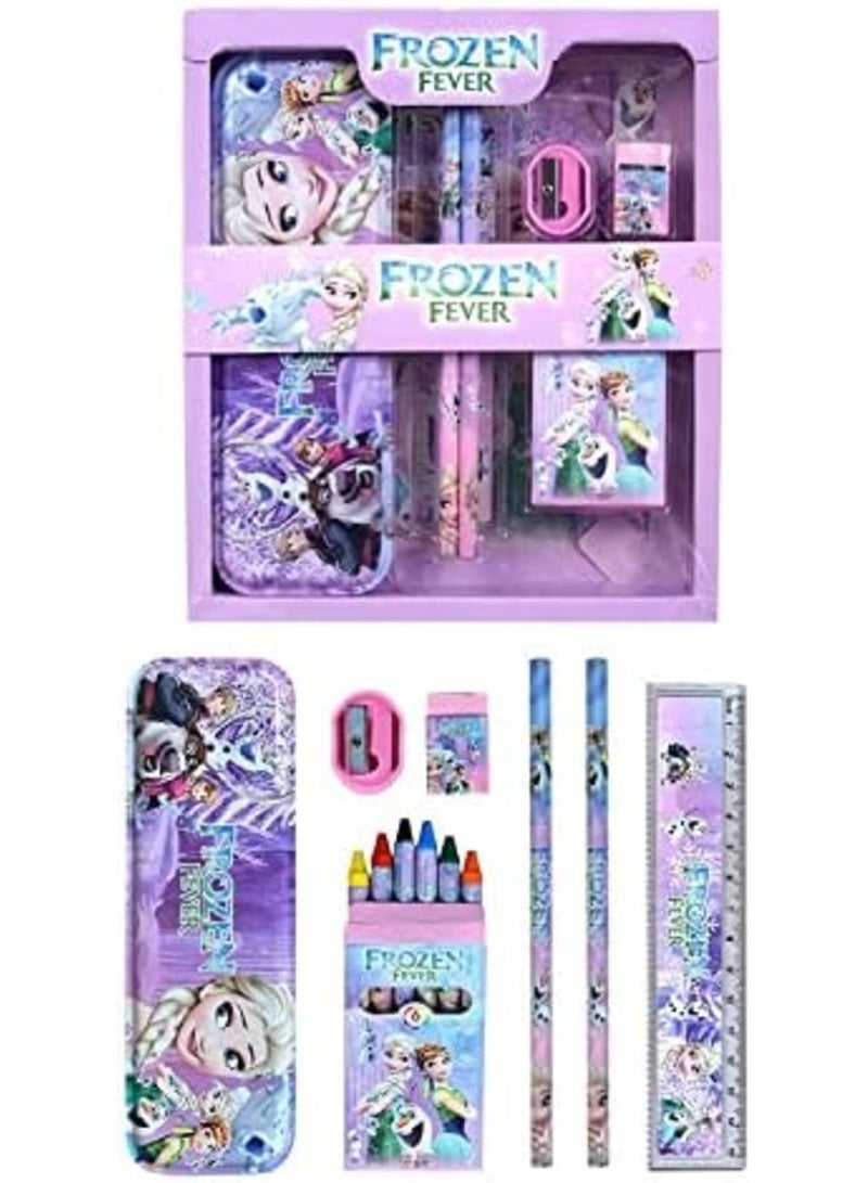 SYOSI Complete Multicolor Stationery Set for Kids - Ideal School Supplies Kit with Pencils, Pens, Erasers & Sharpener - Gift for Girls & Boys - Image 1