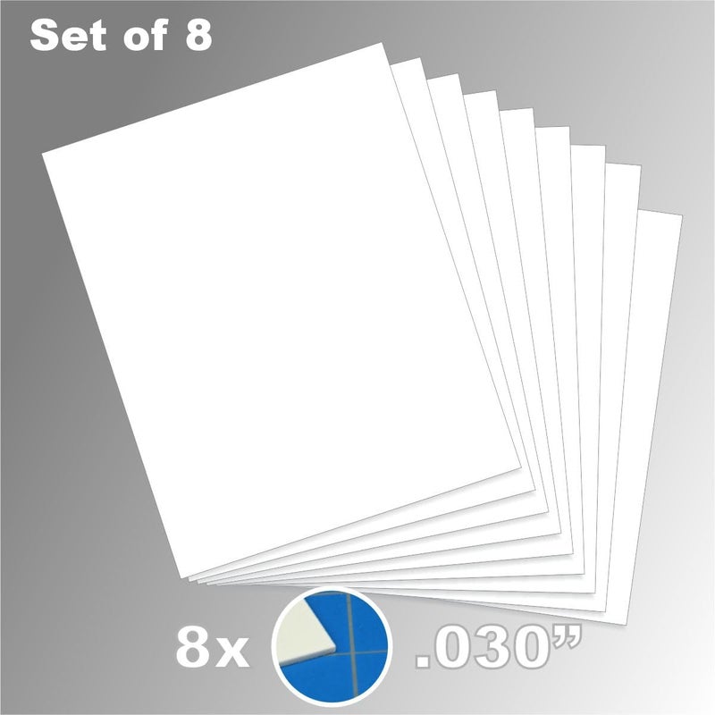 LITKO 8x10-inch Polystyrene Flexible Craft Sheets | Plasticard | Styrene Plastic Sheets | Modeling | Crafting | Scratch Building | Displays | White (.030 Inch - 8 Pack) - Image 3