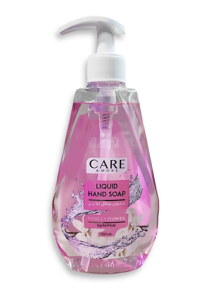 Care & More - Liquid hand soap For Hand Wash For Senseitive Skin - Very Good Smell Vanilla Flower - Size 350 Ml - Image 1