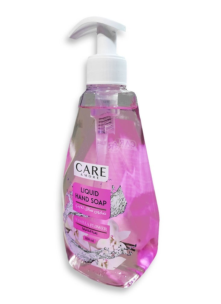 Care & More - Liquid hand soap For Hand Wash For Senseitive Skin - Very Good Smell Vanilla Flower - Size 350 Ml - Image 1