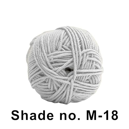 VCR 4ply White Yarn, 100 Grams Hank, 190 Meters Length, Acrylic Ball for Crochet and Knitting, Soft Crosia Threads, Pack of 1 Yarn, Suitable for DIY Crafts - Image 2