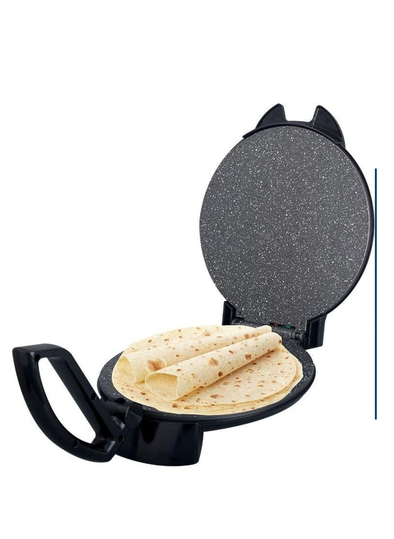 Generic MATSU 10-Inch Electric Roti Maker – 1200W Non-Stick Chapati Press Machine for Home – Stainless Steel Flatbread Maker with Adjustable Temperature Control, Dual Indicator Lights, Safety Lock, Easy to Clean Plates, 220-240V Kitchen Appliance  - Image 1