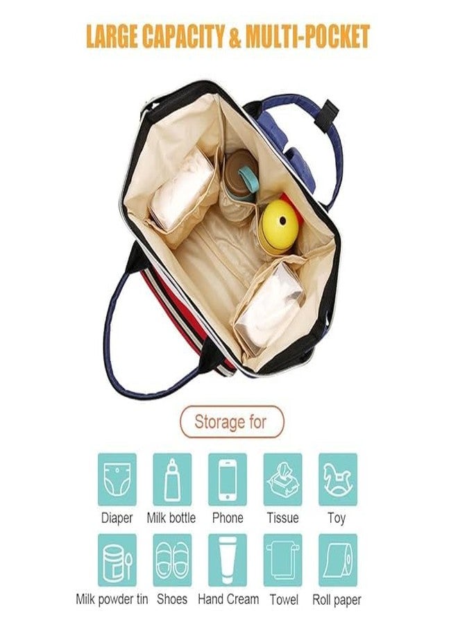 PATHU CREATION Mother Diaper Bag Lightweight Multifunctional Travel Unisex Durable Diaper Backpack - Peach - Image 3