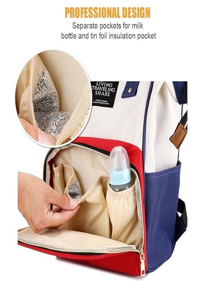 PATHU CREATION Mother Diaper Bag Lightweight Multifunctional Travel Unisex Durable Diaper Backpack - Peach - Image 4