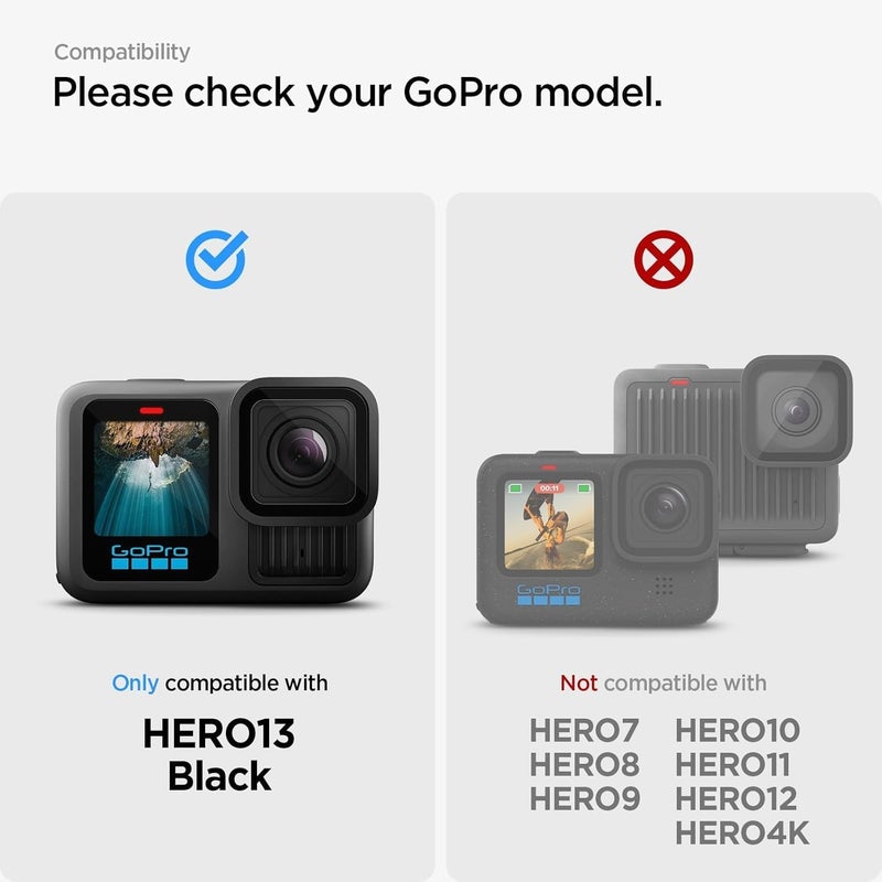 Wisely Tempered Glass Compatible for GoPro Hero 13 Action Camera Lens Screen Protector Edge To Edge Full Cover, Easy Installation kit - HD Clear, Complete Set Of 3 Go Pro Glass - Image 2