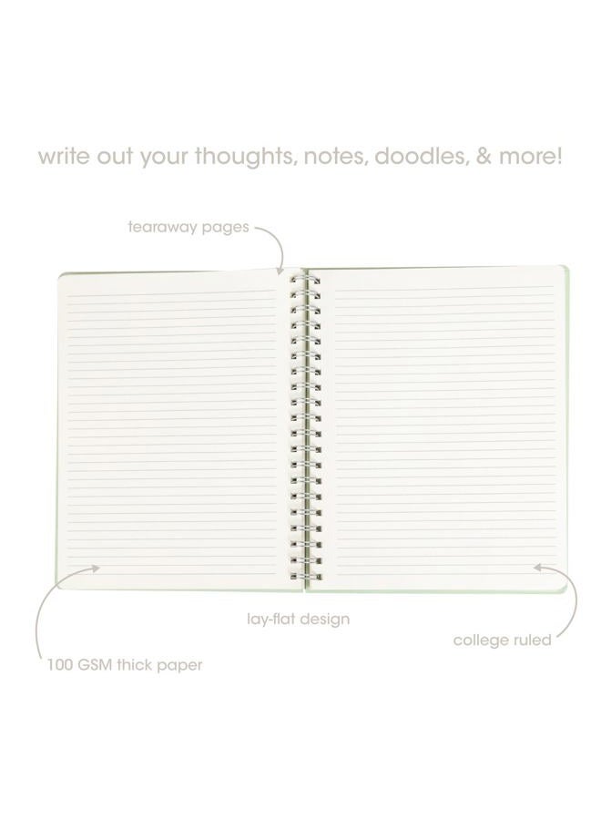 pearhead Frog Toile Hardcover Spiral Notebook – 8x10 Stylish College-Ruled Journal, 200 Lined Pages for Writing, School & Work - Image 4