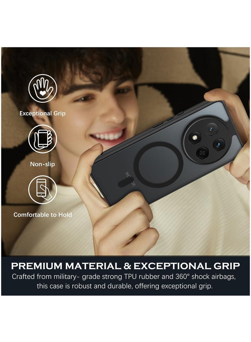 Magnetic Phone Case for Honor X9c 5G Frosted Translucent Back Protective Slim Phone Cover - Image 3