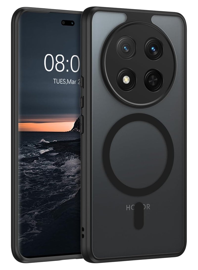 Magnetic Phone Case for Honor X9c 5G Frosted Translucent Back Protective Slim Phone Cover - Image 1