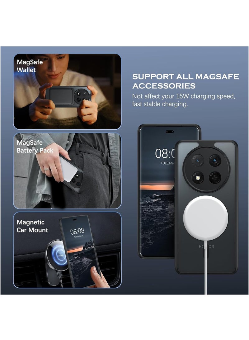 Magnetic Phone Case for Honor X9c 5G Frosted Translucent Back Protective Slim Phone Cover - Image 2
