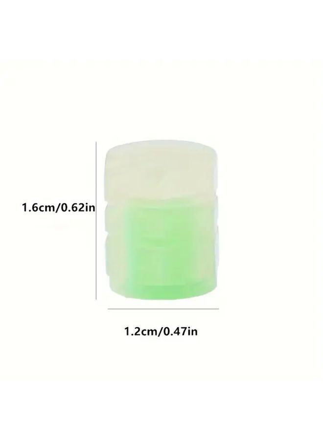 Glow In The Dark Valve Stem Caps 12pcs High Visibility Safety Light Up Wheel Covers - Image 2