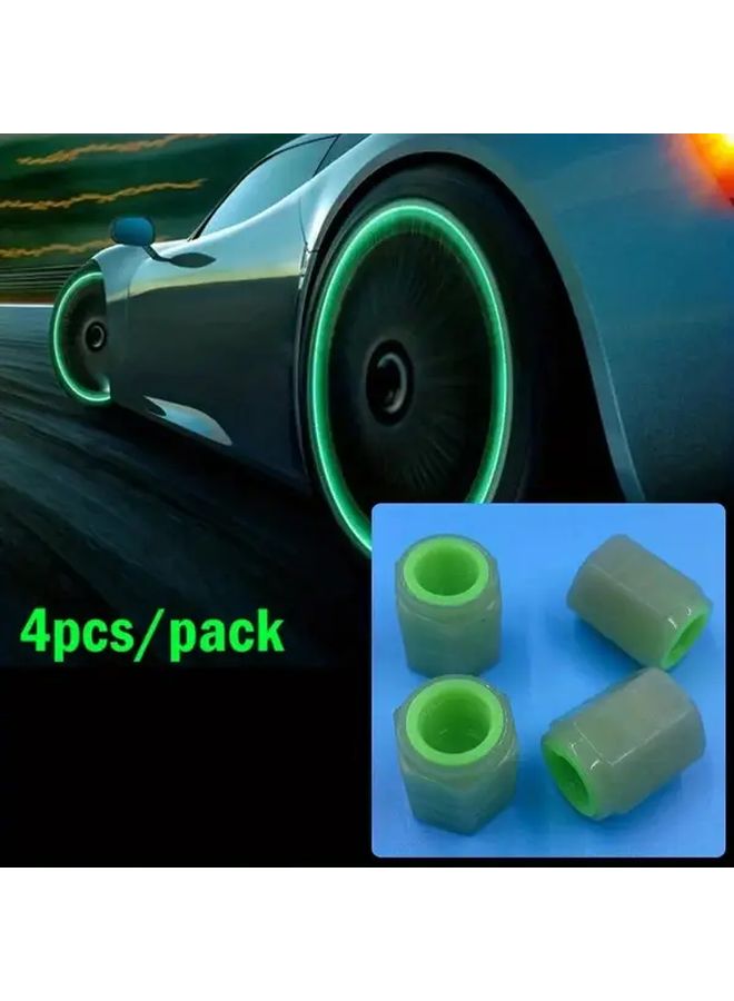 Glow In The Dark Valve Stem Caps 12pcs High Visibility Safety Light Up Wheel Covers - Image 5